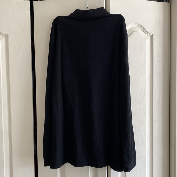 GHYUGR Men's Long Sleeve Polo - Large - Black - Picture 2 of 3